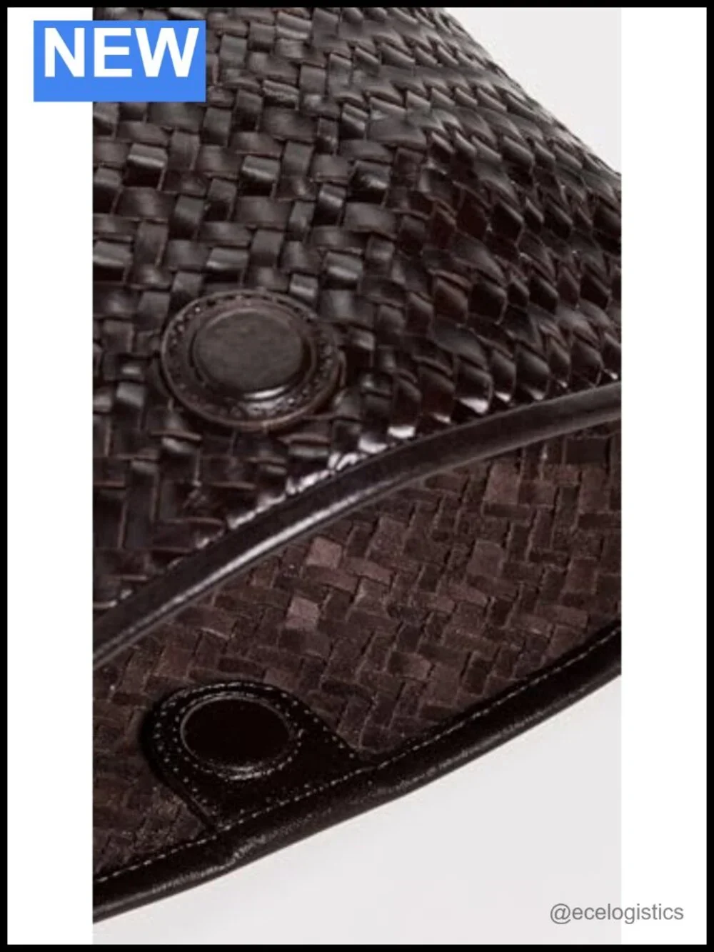Madewell Woven Leather Shoulder Bag Handwoven Saddle Brown